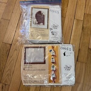 The Creative Circle Happy Home Serenity Prayer Embroidery Kits Vintage DIY Craft